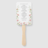 ワイルドフラワーのファン結婚のセット。 ハンドファン (裏面)