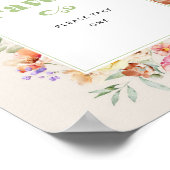 ワイルドフラワーのフローラの赤ちゃんシャワーの好意 ポスター (角)