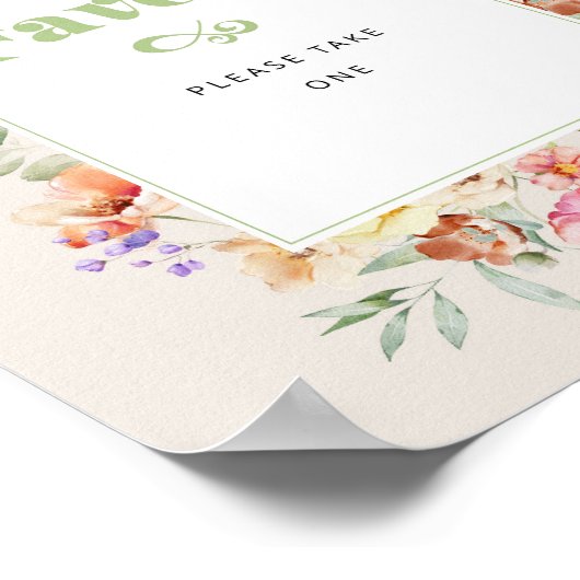 ワイルドフラワーのフローラの赤ちゃんシャワーの好意 ポスター (角)