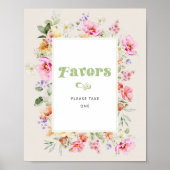 ワイルドフラワーのフローラの赤ちゃんシャワーの好意 ポスター (正面)