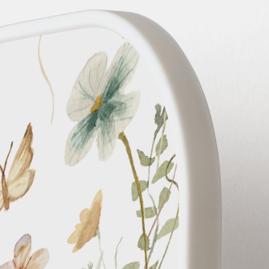 ワイルドフラワーのフローラパーソナライズされた名 ピックルボールラケット (左詳細)