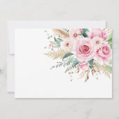 ワイルドフラワーのフローラ赤ちゃんシャワー写真 招待状 (裏面)