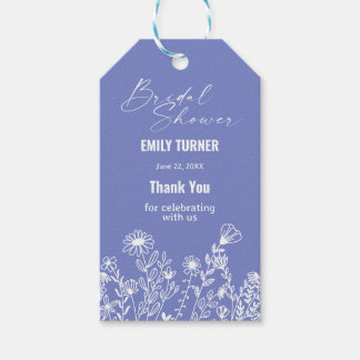 ワイルドフラワーのブライズシャワー ギフトタグ