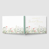 ワイルドフラワーのブライズシャワー ゲストブック (全面)