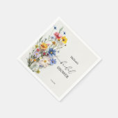 ワイルドフラワーのブライズシャワー スタンダードカクテルナプキン (角)