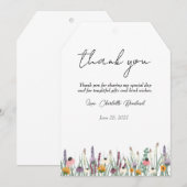 ワイルドフラワーのブライダルシャワーお礼 サンキューカード (正面/裏面)