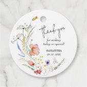 ワイルドフラワーのブライダルシャワーのお礼 フェイバータグ (正面)