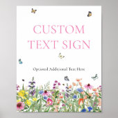  ワイルドフラワーのブライダルシャワーの看板 ポスター (正面)