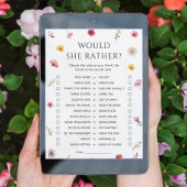 ワイルドフラワーのブライダルシャワーは、彼女はむしろカードを持つだろう 招待状