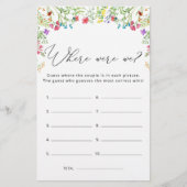 ワイルドフラワーのブライダルシャワーゲーム (正面)