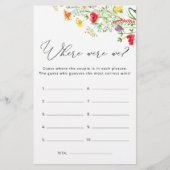 ワイルドフラワーのブライダルシャワーゲーム (正面)