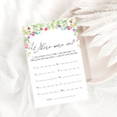 ワイルドフラワーのブライダルシャワーゲーム