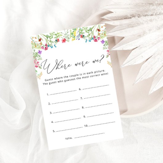 ワイルドフラワーのブライダルシャワーゲーム