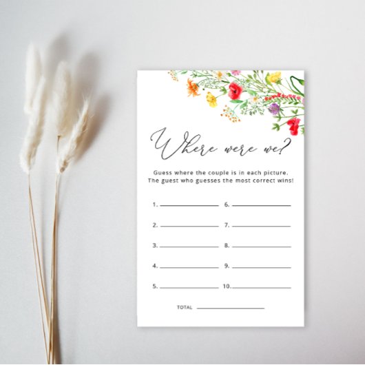 ワイルドフラワーのブライダルシャワーゲーム