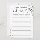 ワイルドフラワーのブライダルシャワーゲーム 招待状 (正面)