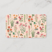 ワイルドフラワーのブライダルシャワーレシピをシェア エンクロージャーカード (裏面)