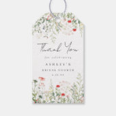 ワイルドフラワーのブライダルシャワー ギフトタグ (正面)