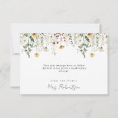 ワイルドフラワーのブライダルシャワー サンキューカード (裏面)