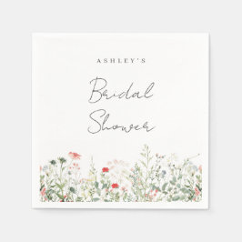 ワイルドフラワーのブライダルシャワー スタンダードカクテルナプキン