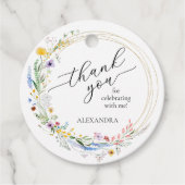 ワイルドフラワーのブライダルシャワー フェイバータグ (正面)