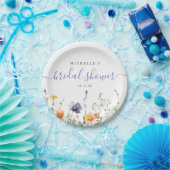 ワイルドフラワーのブライダルシャワー ペーパープレート (パーティー)