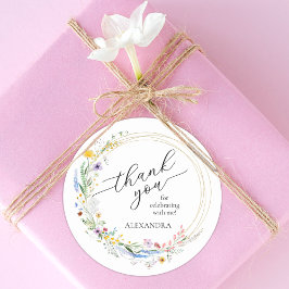 ワイルドフラワーのブライダルシャワー ラウンドシール