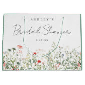 ワイルドフラワーのブライダルシャワー ラージペーパーバッグ (正面)