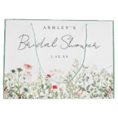 ワイルドフラワーのブライダルシャワー ラージペーパーバッグ (裏面)