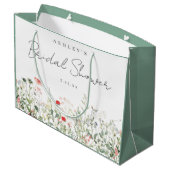 ワイルドフラワーのブライダルシャワー ラージペーパーバッグ (裏面アングル)