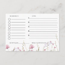 ワイルドフラワーのブライダルシャワー レシピのリクエスト