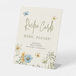 ワイルドフラワーのブライダルシャワー レシピ カード サイン