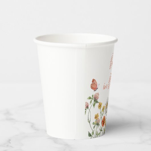 ワイルドフラワーのベビーで開花の赤ちゃんシャワー 紙コップ (右)