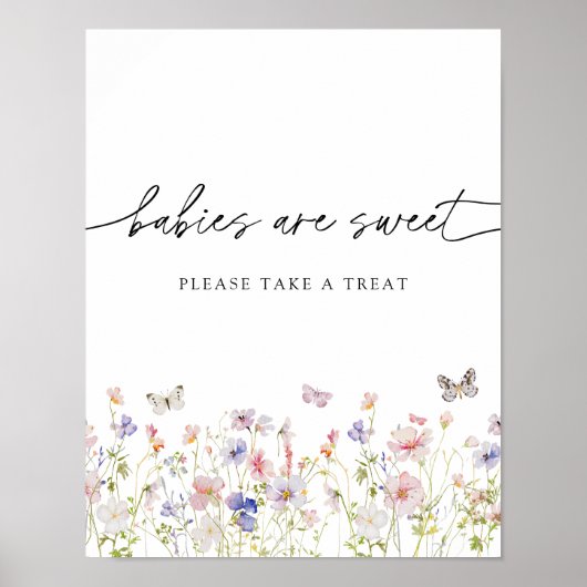ワイルドフラワーのベビーは甘いPlease Take a Treat ポスター (正面)