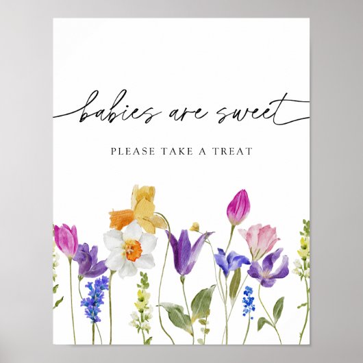 ワイルドフラワーのベビーは甘いPlease Take a Treat ポスター (正面)