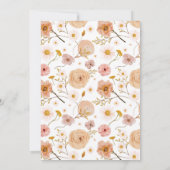 ワイルドフラワーのベビーシャワー、ベイビー・イン・ブルーム 招待状 (裏面)