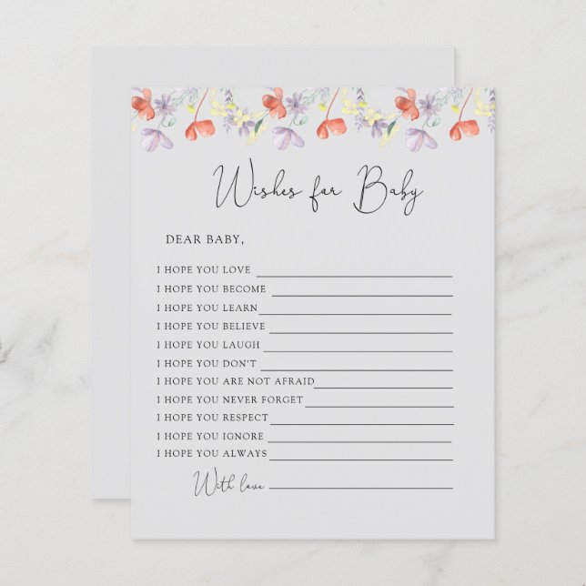 ワイルドフラワーのベビー (正面/裏面)