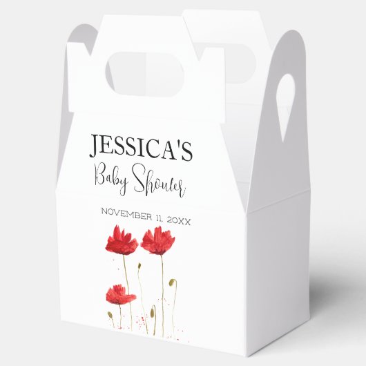ワイルドフラワーのポピー 赤ちゃんのシャワー ポピーちゃんのお花のプレゼント フェイバーボックス (オープン)