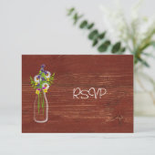 ワイルドフラワーのミルクボトル 受付 RSVP 招待状 (スタンド正面)