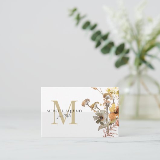 ワイルドフラワーのモノグラム 名刺 (スタンド正面)
