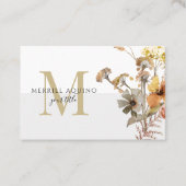 ワイルドフラワーのモノグラム 名刺 (正面)