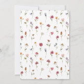 ワイルドフラワーのリハーサルディナー招待状 招待状 (裏面)