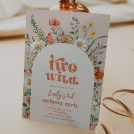 ワイルドフラワーの二番目の誕生日パーティーへの招待 招待状