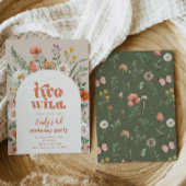 ワイルドフラワーの二番目の誕生日パーティーへの招待 招待状