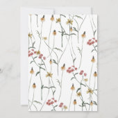 ワイルドフラワーの仙人の死から私の20歳の誕生日30 招待状 (裏面)