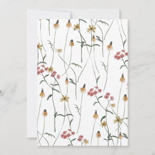 ワイルドフラワーの仙人の死から私の20歳の誕生日30 招待状 (裏面)