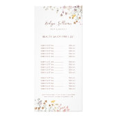 ワイルドフラワーの価格表ラックカード ラックカード (正面)