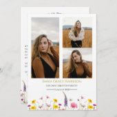 ワイルドフラワーの卒業発表と写真 案内状 (正面/裏面)