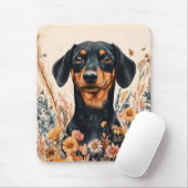 ワイルドフラワーの可愛い絵を描ダシュント マウスパッド (マウス)