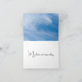 ワイルドフラワーの境界と蝶のありがとう サンキューカード (内部)