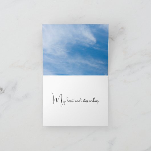 ワイルドフラワーの境界と蝶のありがとう サンキューカード (内部)